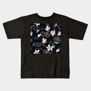 Snake flower pattern Kids T-Shirt